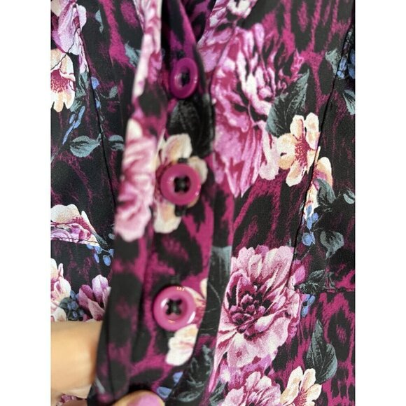 Torrid Top Women 1X Black Pullover Floral Animal Print Western Feminine Twee - Picture 6 of 14